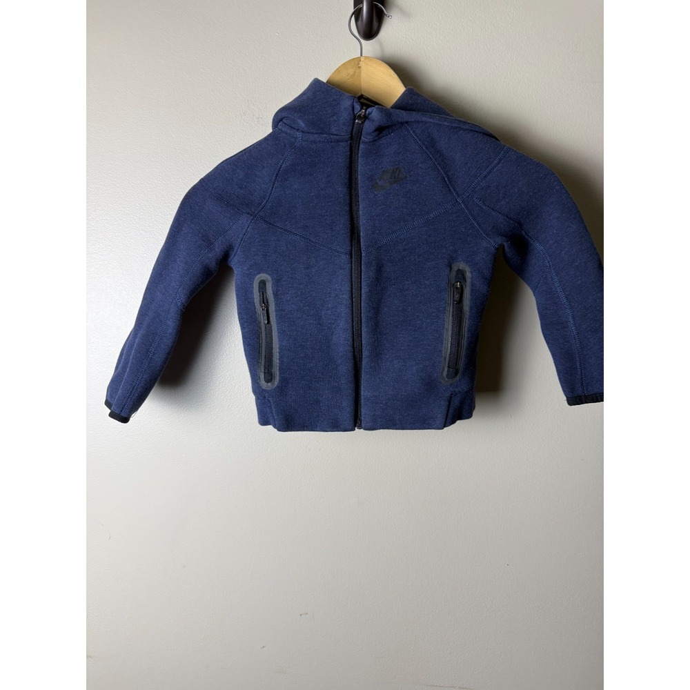 Nike Tech Fleece‎ Hoodie Kids 3T Blue Fleece Hooded Jacket 2-3 Yrs Sweatshirt